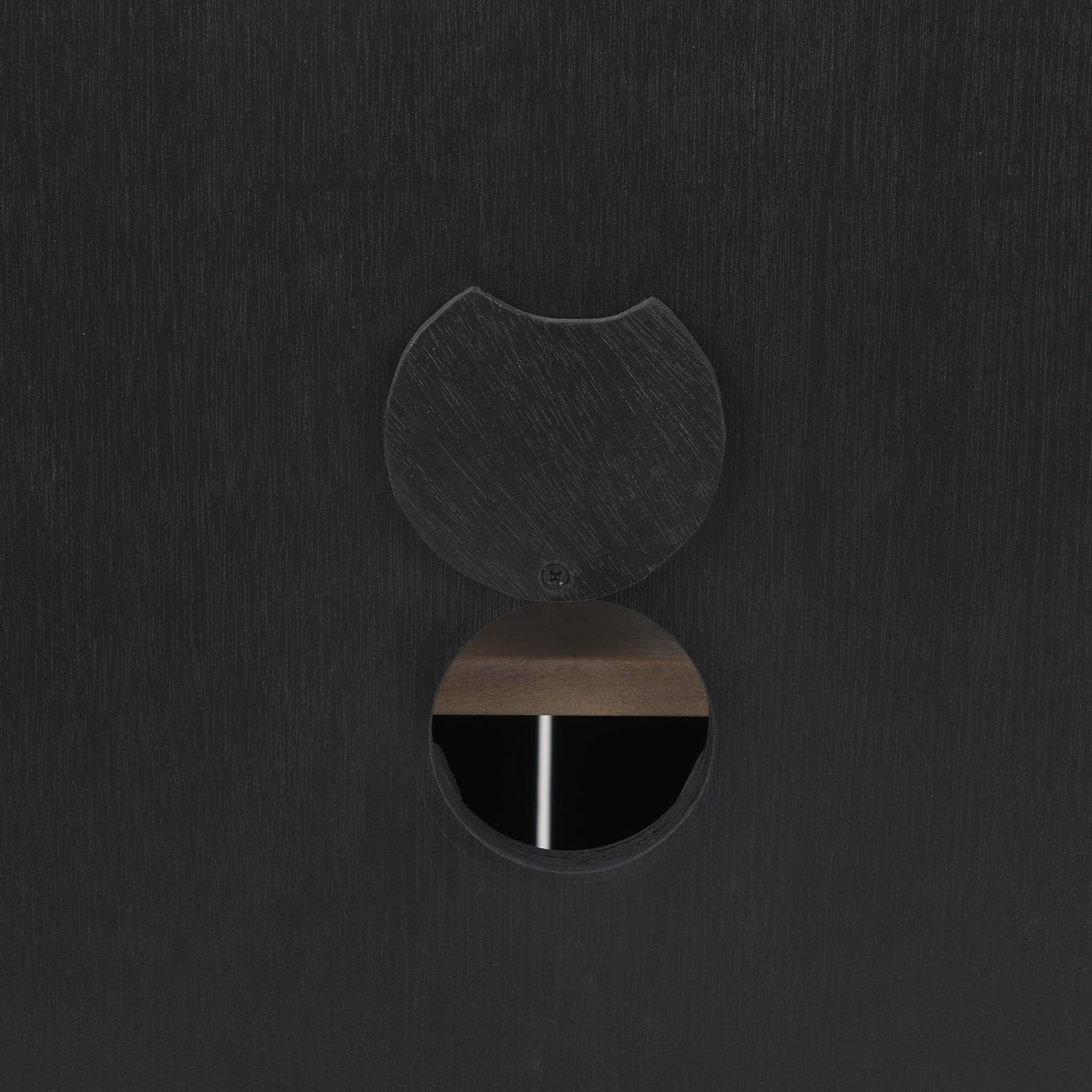 Mercana Sloan Black Wood W/Black Metal Frame Accent Cabinet