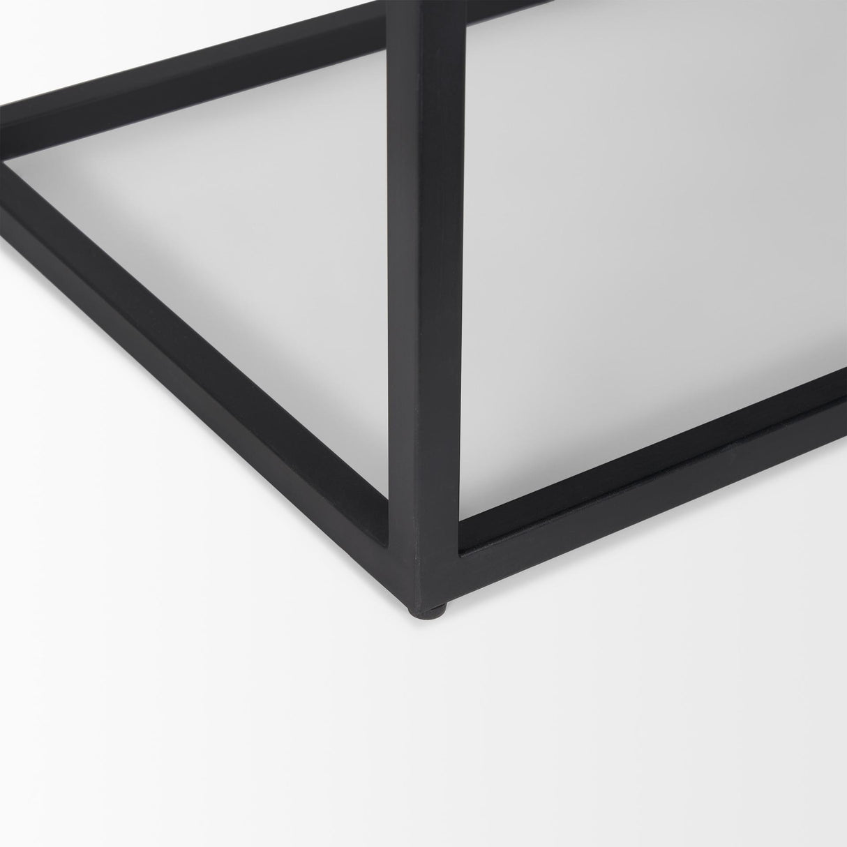 Mercana Sloan Black Wood W/Black Metal Frame Side Table