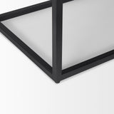 Mercana Sloan Black Wood W/Black Metal Frame Side Table