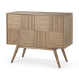 Mercana Sable 37.0L x 17.0W x 30.5H Light Brown Wood Accent Cabinet