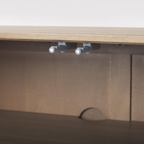 Mercana Sable 37.0L x 17.0W x 30.5H Light Brown Wood Accent Cabinet