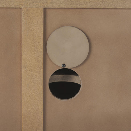 Mercana Sable 37.0L x 17.0W x 30.5H Light Brown Wood Accent Cabinet