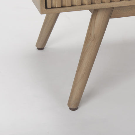 Mercana Sable 37.0L x 17.0W x 30.5H Light Brown Wood Accent Cabinet