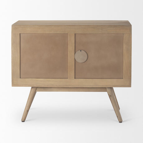 Mercana Sable 37.0L x 17.0W x 30.5H Light Brown Wood Accent Cabinet