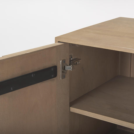 Mercana Sable 37.0L x 17.0W x 30.5H Light Brown Wood Accent Cabinet