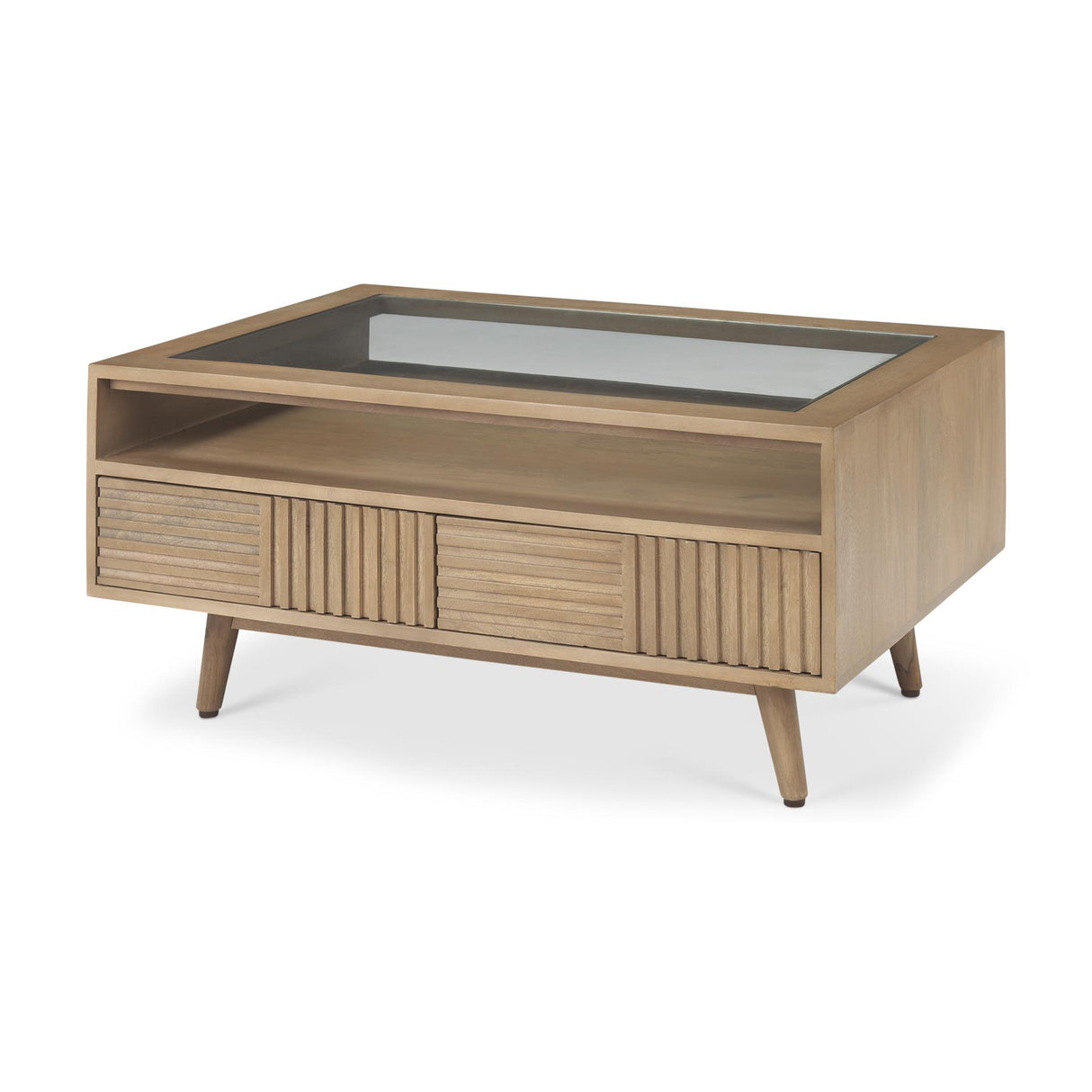 Mercana Sable 38.0L x 27.0W x 18.0H Light Brown Wood Coffee Table