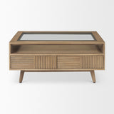 Mercana Sable 38.0L x 27.0W x 18.0H Light Brown Wood Coffee Table
