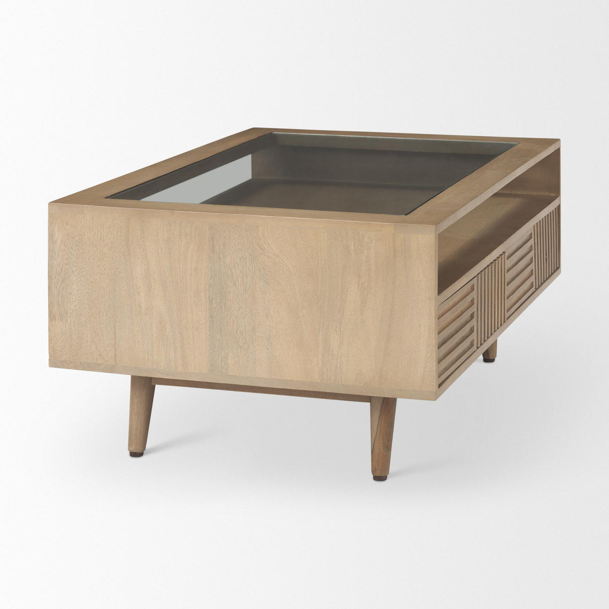 Mercana Sable 38.0L x 27.0W x 18.0H Light Brown Wood Coffee Table