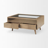 Mercana Sable 38.0L x 27.0W x 18.0H Light Brown Wood Coffee Table