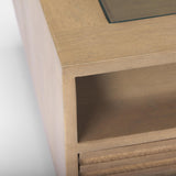 Mercana Sable 38.0L x 27.0W x 18.0H Light Brown Wood Coffee Table