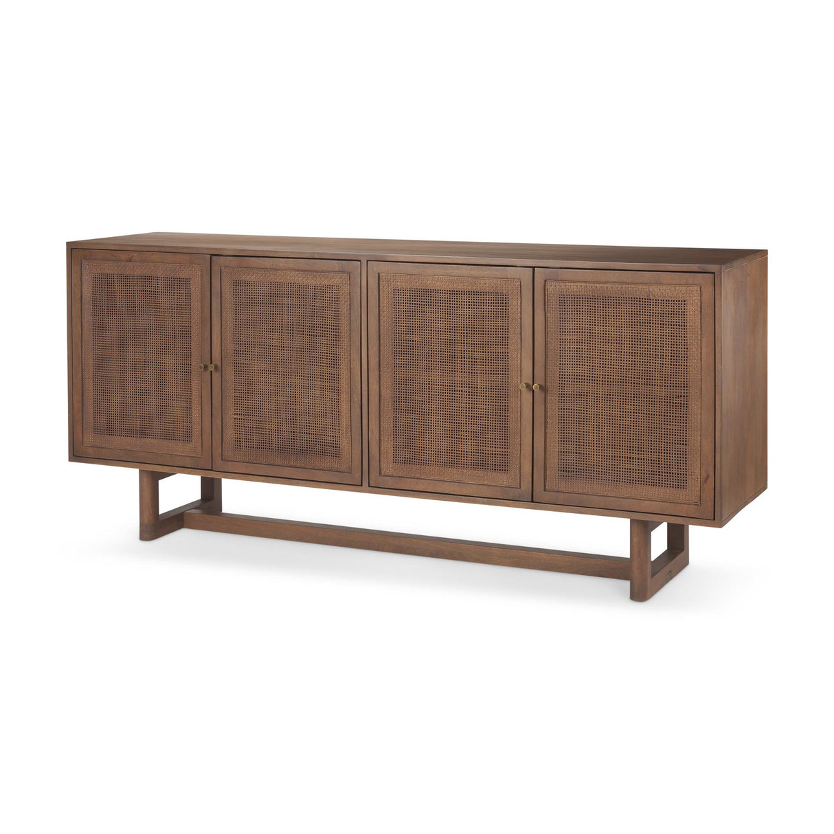 Mercana Grier Medium Brown Solid Wood W/Cane Sideboard