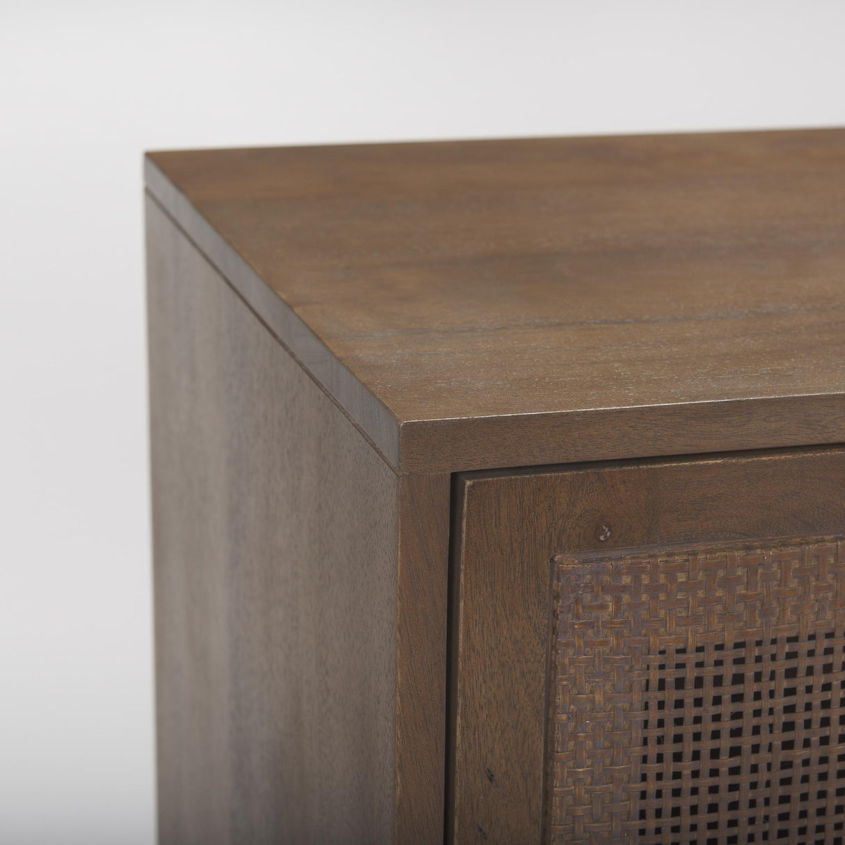 Mercana Grier Medium Brown Solid Wood W/Cane Sideboard