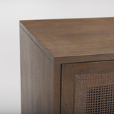 Mercana Grier Medium Brown Solid Wood W/Cane Sideboard