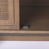 Mercana Grier Medium Brown Solid Wood W/Cane Sideboard