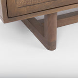 Mercana Grier Medium Brown Solid Wood W/Cane Sideboard