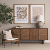 Mercana Grier Medium Brown Solid Wood W/Cane Sideboard