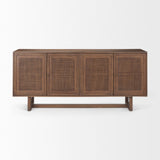 Mercana Grier Medium Brown Solid Wood W/Cane Sideboard