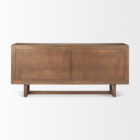 Mercana Grier Medium Brown Solid Wood W/Cane Sideboard