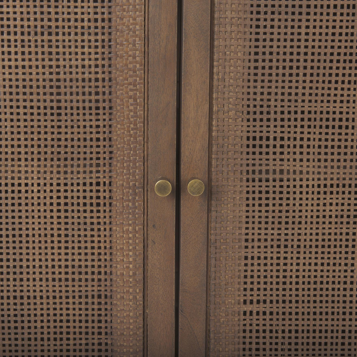 Mercana Grier Medium Brown Solid Wood W/Cane Sideboard