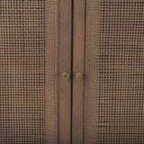 Mercana Grier Medium Brown Solid Wood W/Cane Sideboard