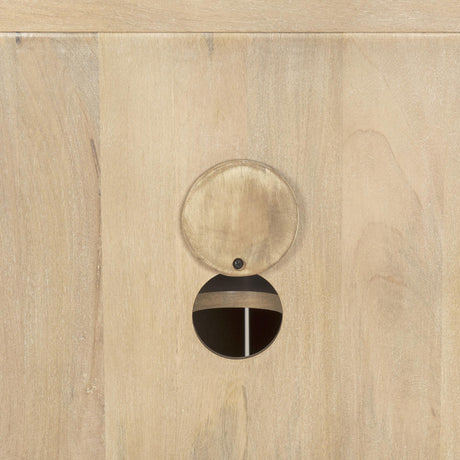 Mercana Grier 72.0L x 18.75W x 31.5H Light Brown Solid Wood W/Cane Sideboard