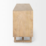 Mercana Grier 72.0L x 18.75W x 31.5H Light Brown Solid Wood W/Cane Sideboard