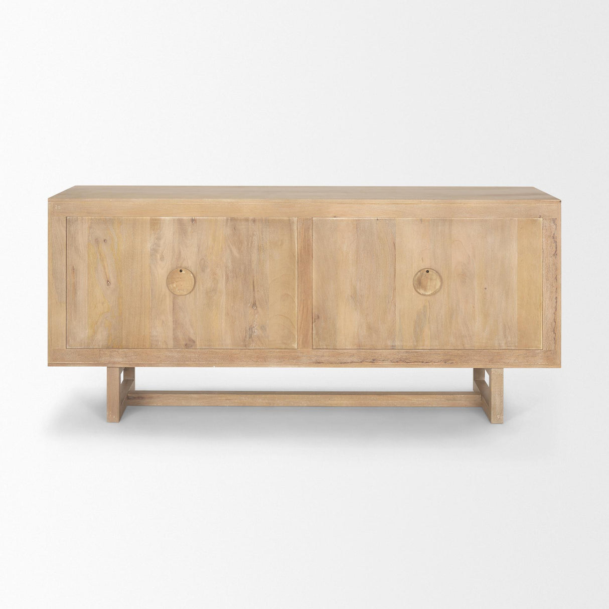 Mercana Grier 72.0L x 18.75W x 31.5H Light Brown Solid Wood W/Cane Sideboard