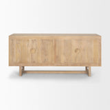 Mercana Grier 72.0L x 18.75W x 31.5H Light Brown Solid Wood W/Cane Sideboard