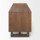 Mercana Grier 65.0L x 18.75W x 23.0H Medium Brown Solid Wood W/Cane Media Console