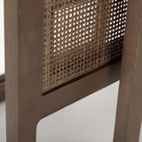 Mercana Grier Set of 2 Medium Brown Solid Wood w/ Cane Nesting Accent Tables
