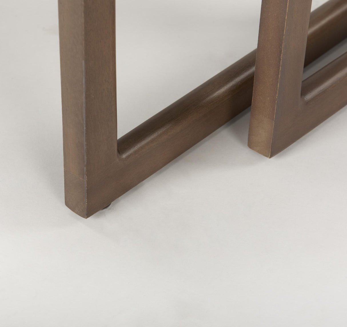 Mercana Grier Set of 2 Medium Brown Solid Wood w/ Cane Nesting Accent Tables