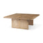 Mercana Grier 42" Square Light Brown Wood w/ Cane Coffee Table