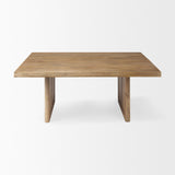 Mercana Grier 42" Square Light Brown Wood w/ Cane Coffee Table