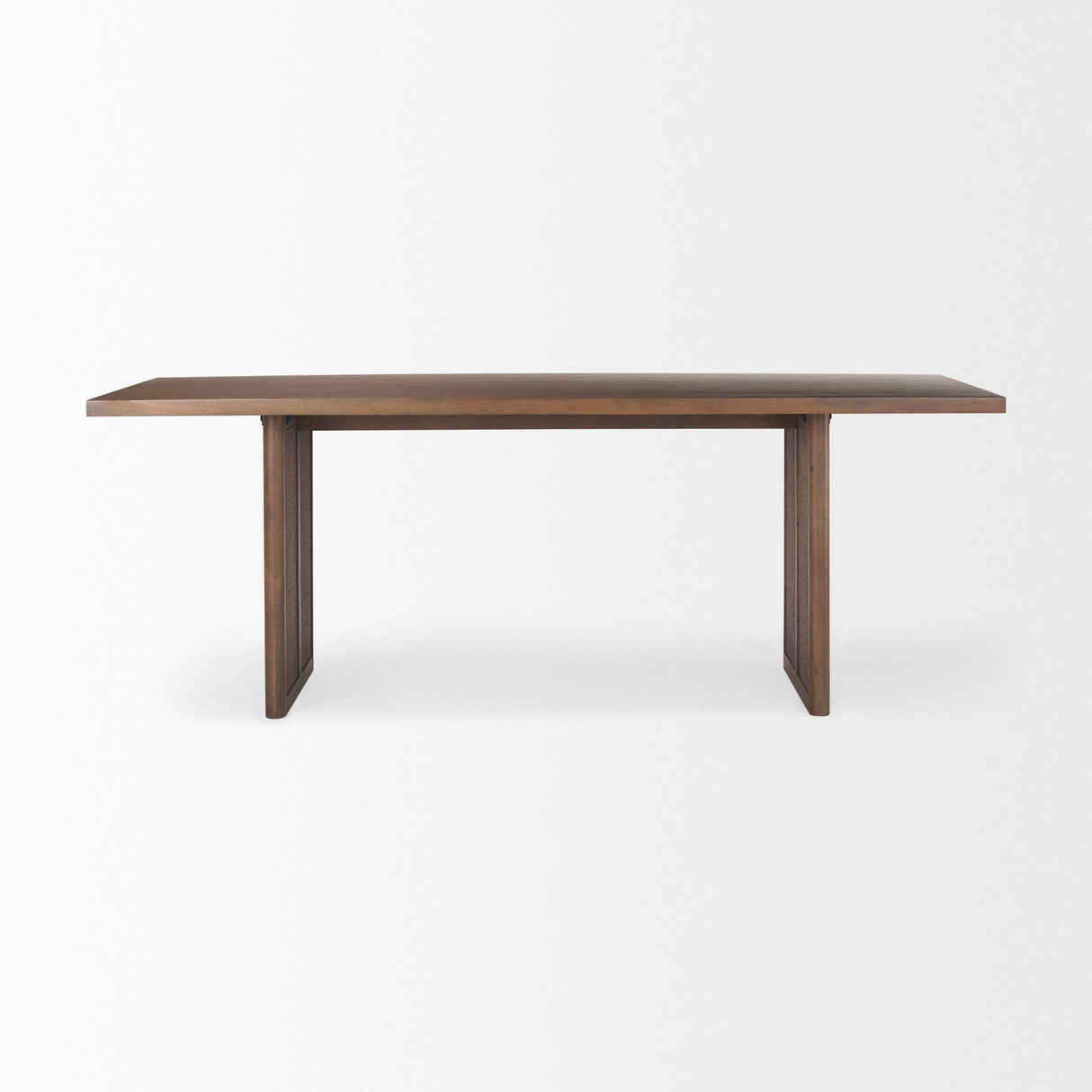 Mercana Grier 84L Medium Brown Wood w/ Cane Dining Table