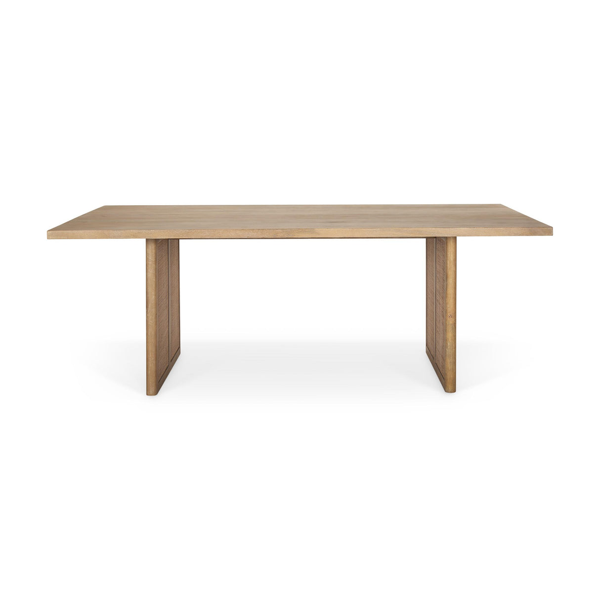 Mercana Grier 84" Light Brown Wood w/ Cane Dining Table