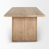 Mercana Grier 84" Light Brown Wood w/ Cane Dining Table