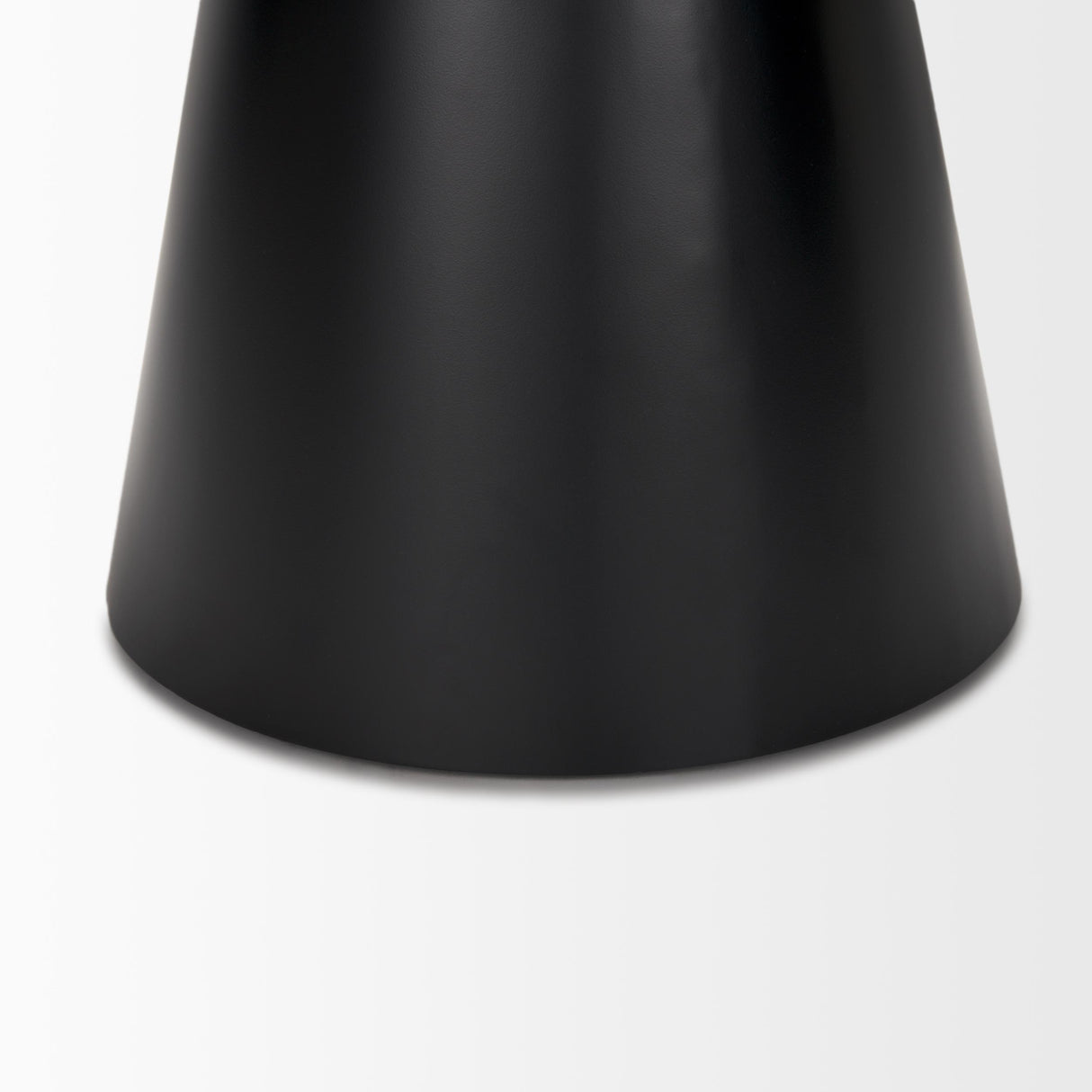Mercana Mitchell 22.0L x 22.0W x 23.0H Black Metal Pedetal Base with Brown Wood Top Side Table