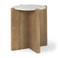 Mercana Bianca Wood and Marble Accent Table