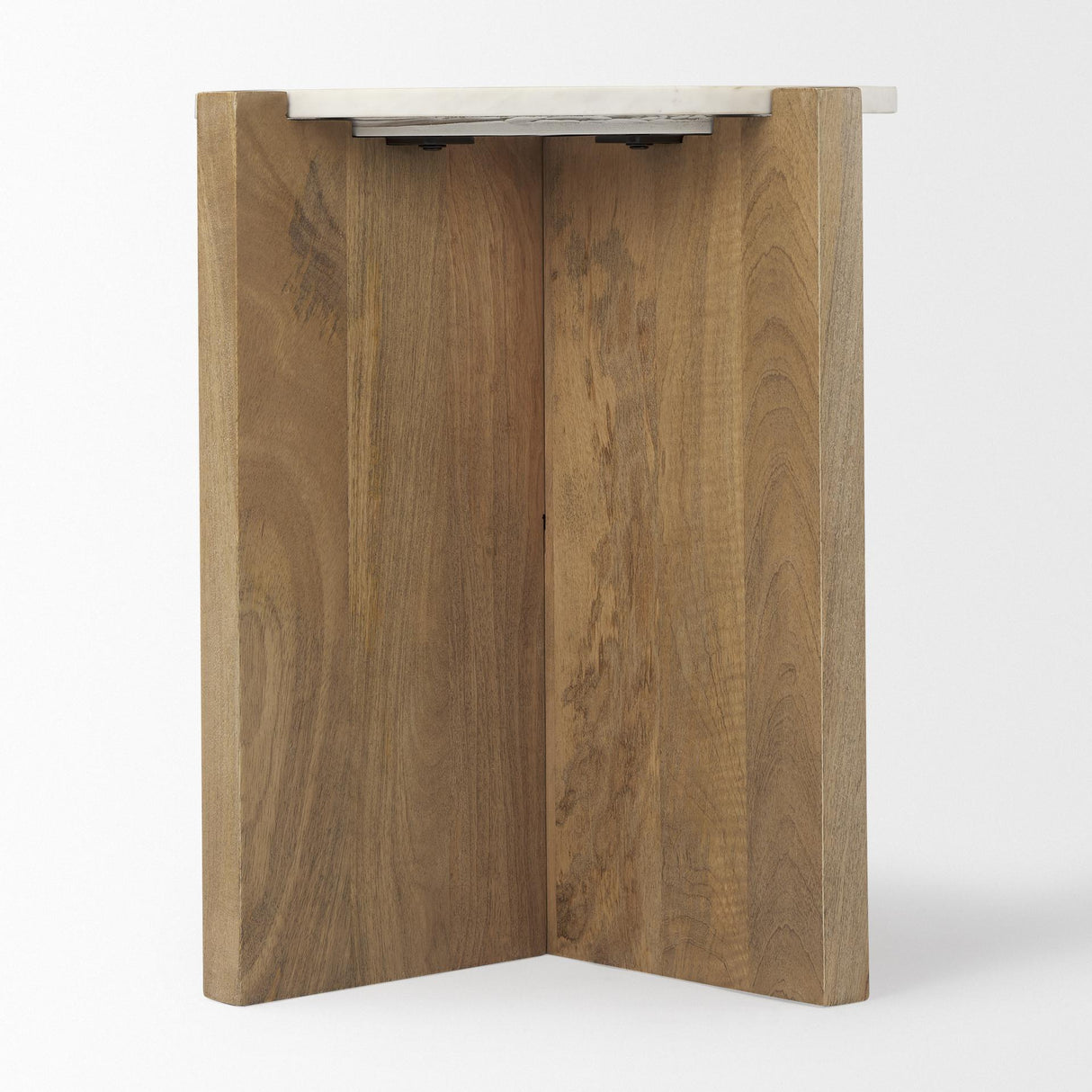 Mercana Bianca Wood and Marble Accent Table