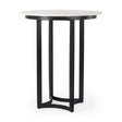 Mercana Tanner Marble & Matte Black Bistro Table