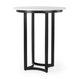 Mercana Tanner Marble & Matte Black Bistro Table
