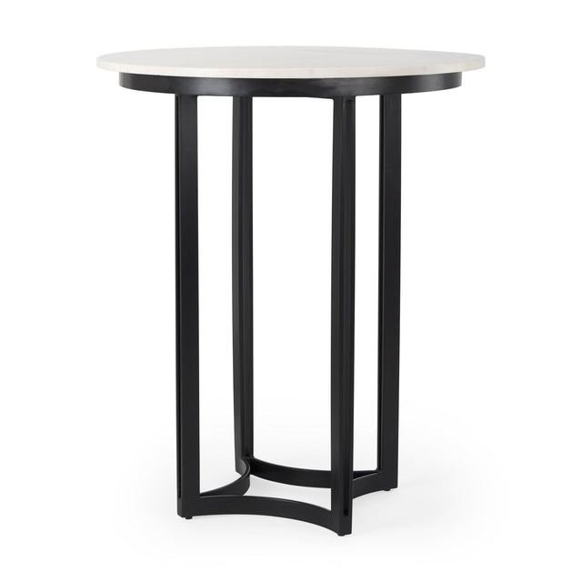 Mercana Tanner Marble & Matte Black Bistro Table