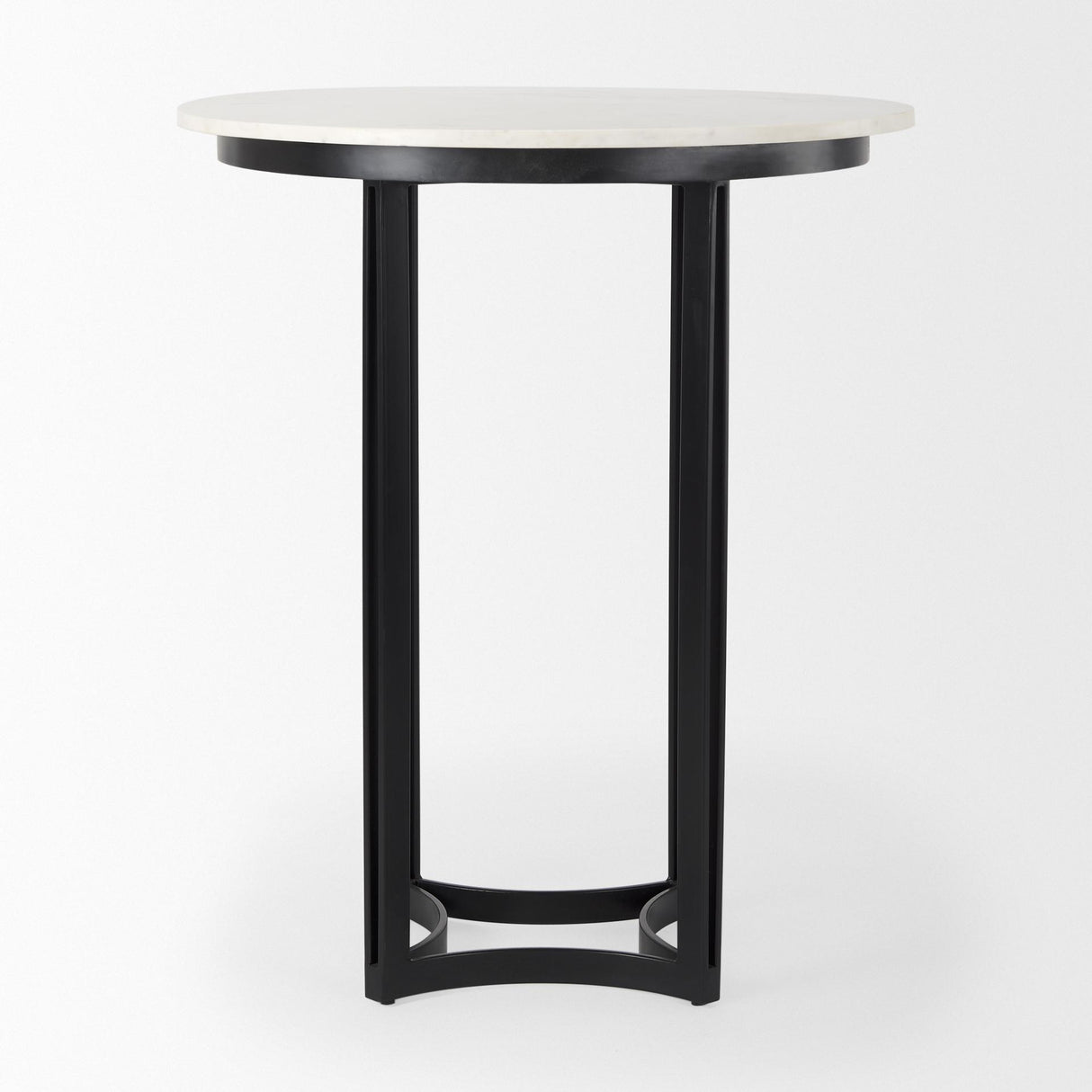 Mercana Tanner Marble & Matte Black Bistro Table