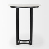 Mercana Tanner Marble & Matte Black Bistro Table
