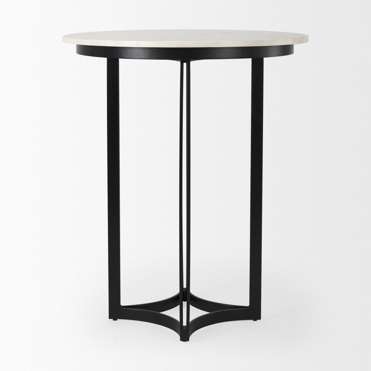 Mercana Tanner Marble & Matte Black Bistro Table