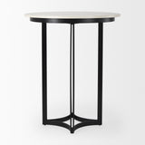 Mercana Tanner Marble & Matte Black Bistro Table