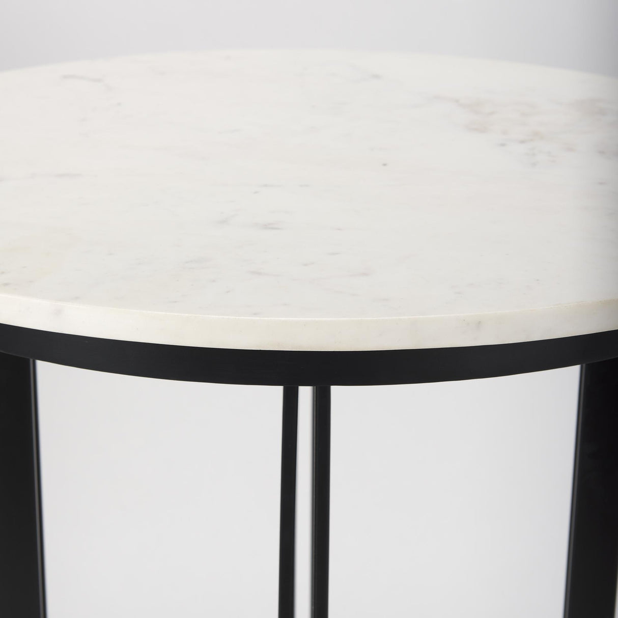 Mercana Tanner Marble & Matte Black Bistro Table