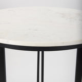 Mercana Tanner Marble & Matte Black Bistro Table