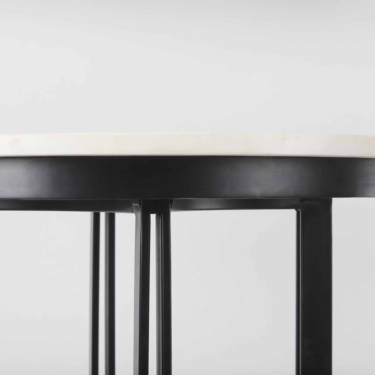 Mercana Tanner Marble & Matte Black Bistro Table