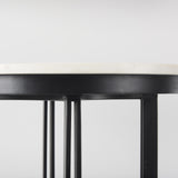 Mercana Tanner Marble & Matte Black Bistro Table